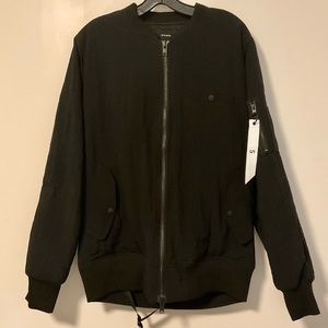 STAMPD Bomber Jacket Seersucker Black Size L